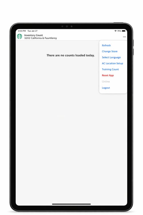SBUX_Inv count app menu_mockup